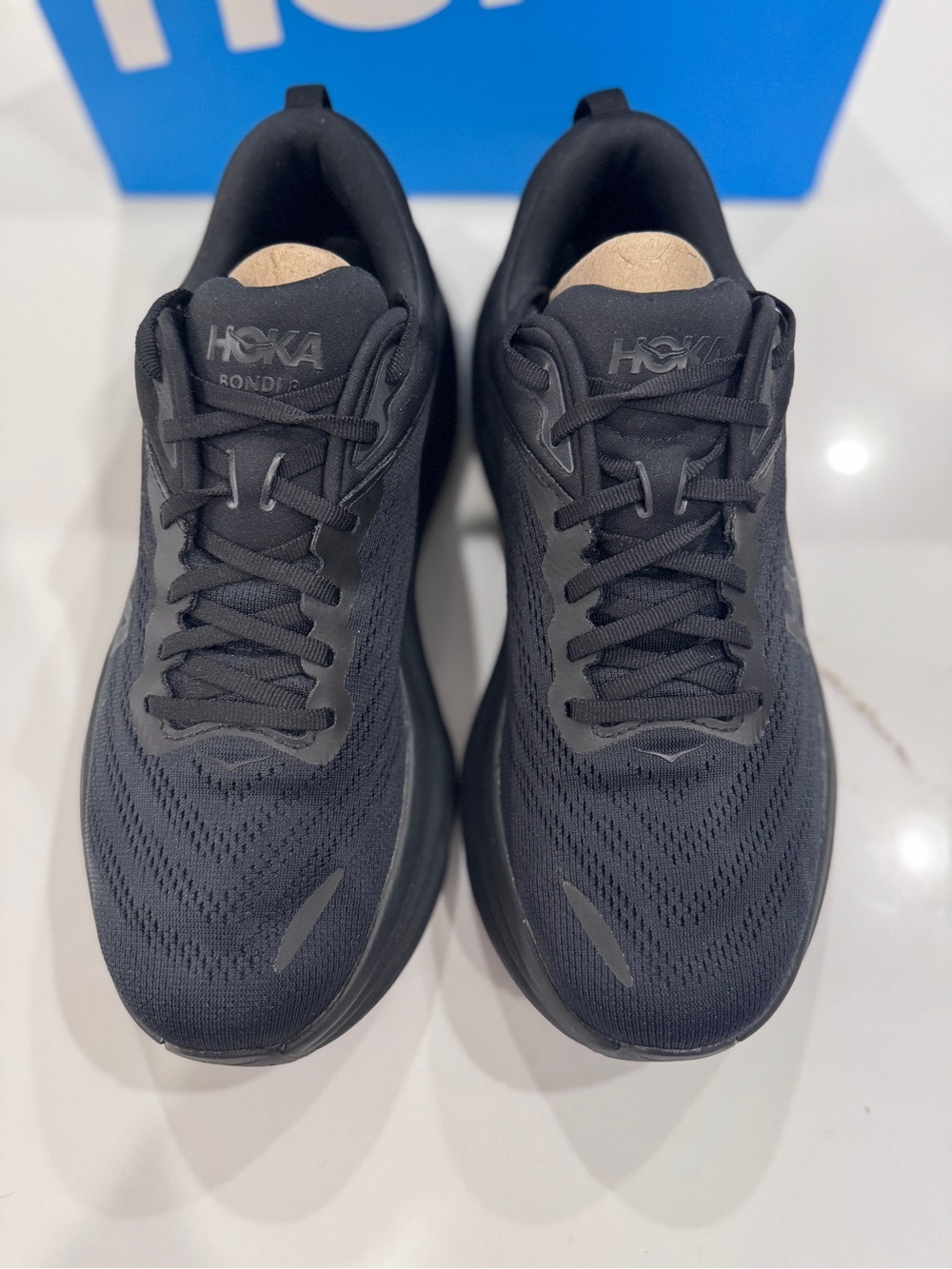 Hoka Black Bondi 9 Wide Running Shoes NEW
